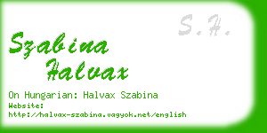 szabina halvax business card